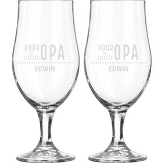 👉 Bier glas senioren Opa bierglas op voet graveren - 2 stuks 4251217120012