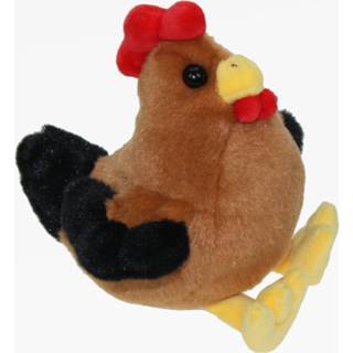 👉 Knuffel multi pluche kinderen dieren Kip vogel van 15 cm