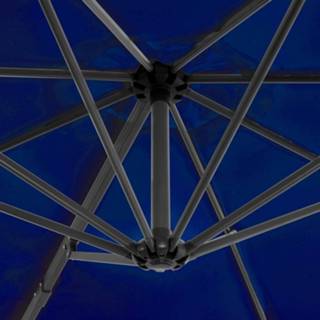 👉 Zweef parasol aluminium active azuurblauw Zweefparasol met paal 300 cm 8719883758909