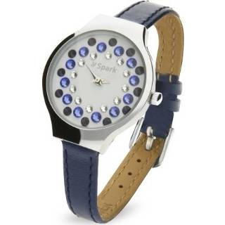 👉 Spark Horloge met Blauw Lederen Horlogeband