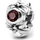 👉 Simstars bedel bloem met rode cz steentjes E3075