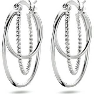 👉 Oorring zilver active vrouwen Driedelige Oorringen van voor Dames