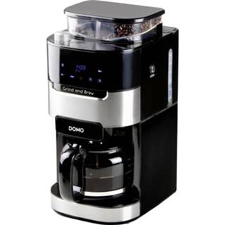 👉 Koffievolautomaat zwart RVS DOMO Grind & Brew DO721K Zwart, 5411397144775