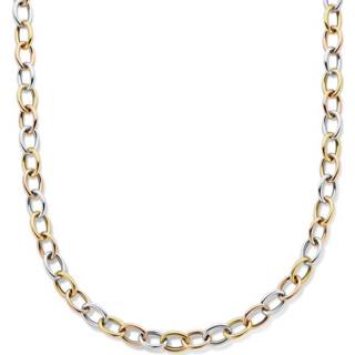 👉 Halsketting active 14K Tricolor Collier met Anker Schakels 10 mm