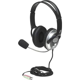 👉 Stereo headset zwart mannen Manhattan Classic Over Ear HiFi