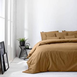 👉 Presence Plain Percale - Brons 2-persoons (200 x 240 cm + 2 kussenslopen) Dekbedovertrek