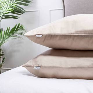 👉 Kussen slop Microvezel-Polyester zwart wit Luna Bedding 2- Pack Kussenslopen Uni Kleur: Off White, 60 x70 cm 8719909422883