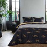 👉 Dekbedovertrek Jaguar 1-persoons (140x200/220 cm) - Katoen-satijn - Dieren - Zwart - Ga naar Dekbed-Discounter.nl & Profiteer Nu