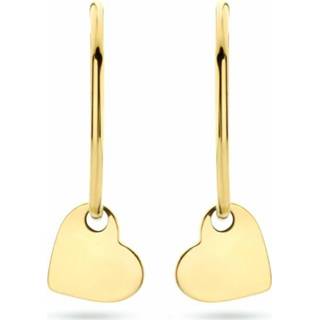👉 Oorring active 14K Geelgouden Oorringen met Hart