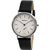 👉 Design Titanium Prisma Heren Horloge met Zwarte Lederen Horlogeband