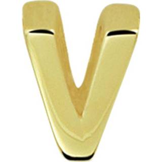 👉 Letterhanger geelgoud active Letter Hanger V van 14K