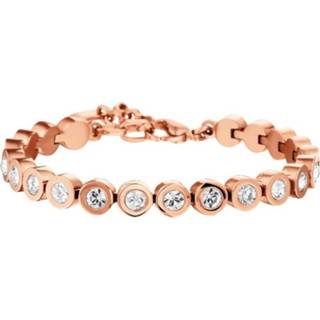 👉 Edelstalen armband active witte Roségoudkleurige met Strass Stenen