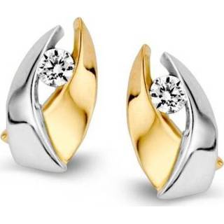 👉 Oorsteker bicolor active Excellent Jewelry Oorstekers met Glinsterende Zirkonia 8785259696458