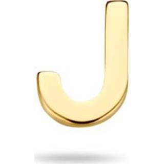 👉 Oorknop gouden active 14K Letter J