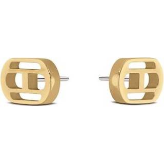 👉 Oorknop goudkleurige active vrouwen Tommy Hilfiger Opengewerkte Oorknoppen voor Dames 7613272435543