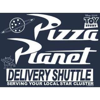 👉 Shirt male XS zwart Toy Story Pizza Planet Logo T-shirt -