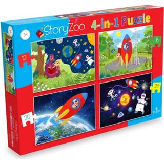 👉 Puzzel kinderpuzzels StoryZoo - In De Ruime (12+16+20+24 stukjes) 8720615480531