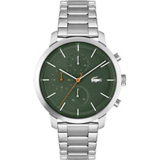👉 Horloge zilverkleurige groene active Lacoste Replay met Wijzerplaat