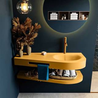 👉 Wastafel Mondiaz Riva 120cm met planchet Rosee en rechts 0 kraangaten 6017314059062