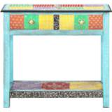 👉 Wandtafel active mannen handgeschilderd 80x35x75 cm massief mangohout 8719883818580