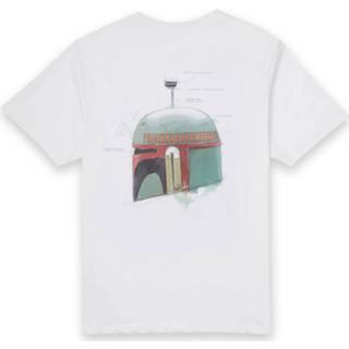 👉 Star Wars Helmet Components Painted Oversized Heavyweight T-Shirt - White - XXL - Wit