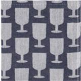 Thee doek donkerblauw unisex nederlands blauw katoen HEMA Theedoek 65x65 Wijnglas (donkerblauw) 8720354344897