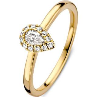 👉 Excellent Jewelry Gouden Dames Ring met Druppelvormig Kopstuk