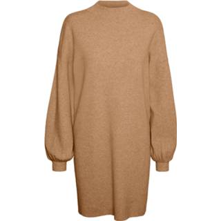 👉 Gebreide jurk viscose XS vrouwen bruin 'Nancy' 5715111043253