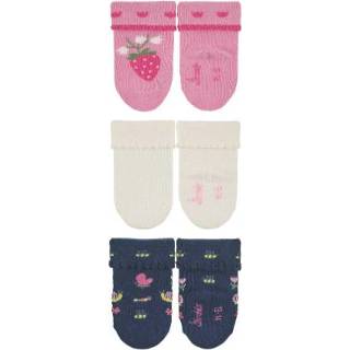 👉 Babysokje katoen mix meisjes baby's roze Sterntaler babysokjes 3-pack aardbei 4055579651197