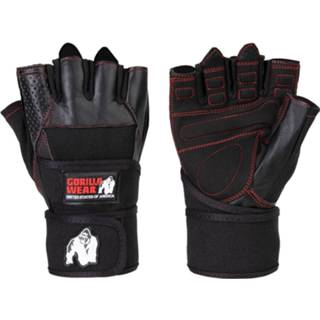👉 Wrist wrap zwart rode m active Gorilla Wear Dallas Handschoenen - Fitness / Stiksels 8719699535572