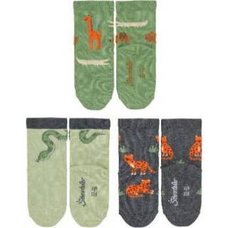 👉 Sterntaler Babysokken 3-pack jungle dieren groen