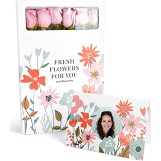 👉 Roze Brievenbusbloemen met persoonlijke kaart - rozen 4250891844085