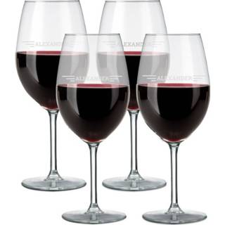 👉 Rood wijnglas graveren - 4 stuks