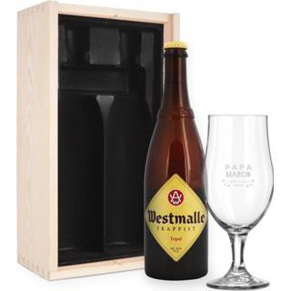 👉 Bier pakket glas Bierpakket met gegraveerd - Westmalle Tripel 4251217107280