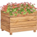 👉 Plantenbak teakhout staal active verhoogd 50x40x38 cm gerecycled en 8719883760681