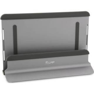 👉 Laptop standaard active grijs aluminium LMP - Verticale houder Geschikt voor elke MacBook van 12