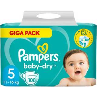 👉 Pamper baby's Pampers Baby Dry, Gr.5 Junior , 11-16kg, Giga Pack (1x 108 luiers) 8006540462959