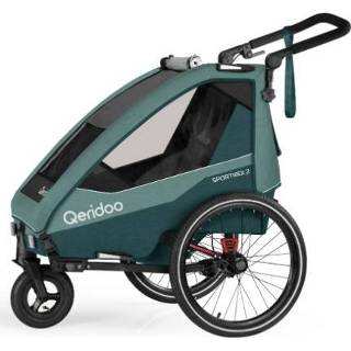 👉 Mineraal meisjes blauw kinderen Qeridoo ® Sportrex2 kinderfietskar Limited Edition Mineral Blue 4260204180427