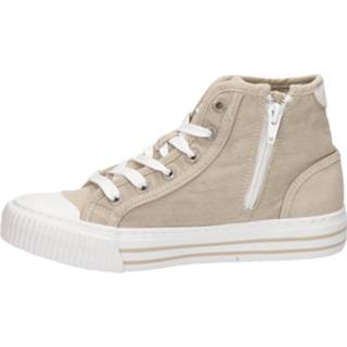 Hoge sneakers beige vrouwen textiel Mustang 8720251480278 872025148025