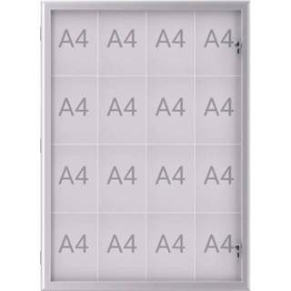 👉 Wissellijst aluminium zilver Maul MAULexcite Voor papierformaat: 16 x DIN A4 regenbeschermde buitenruimte 6654408 1 stuk(s) 4002390083430