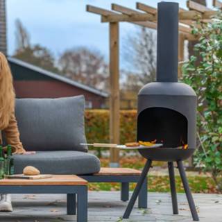 👉 Tuinhaard zwart groot active met grillrooster Fuego 8719956294495