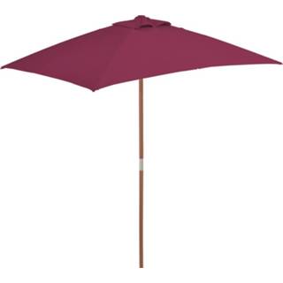 👉 Parasol houten active met paal 150x200 cm terracottakleurig 8718475697770