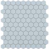 👉 By Goof hexagon mozaïek lichtblauw 30x30 7434231964900