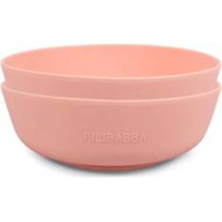 👉 Silicoon siliconen meisjes Filibabba kom 2-pack, Peach 5712804013388