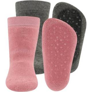 👉 Ewers Stopper sok 2-pack grijs/oud roze