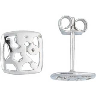 👉 Oorknop zilver active Lilly Vierhoekige Oorknoppen van met Stervorm