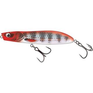 👉 Rood Salmo Rattlin Stick - Holo Red Head Striper 11cm Plug 5903068195549
