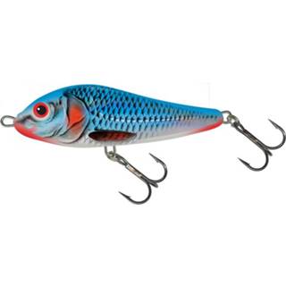 👉 Blauw rood Salmo Rattlin' Slider 80 Sinking - Bleeding Blue Shad Jerkbait 5903766991351