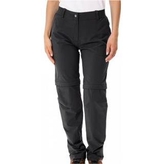 👉 Vaude - Women's Farley Stretch Zip Off Pants II - Trekkingbroek maat 48 - Long, zwart