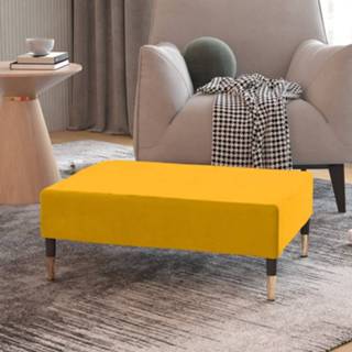 👉 Voetenbank geel fluweel active 78x56x32 cm 8720286636237